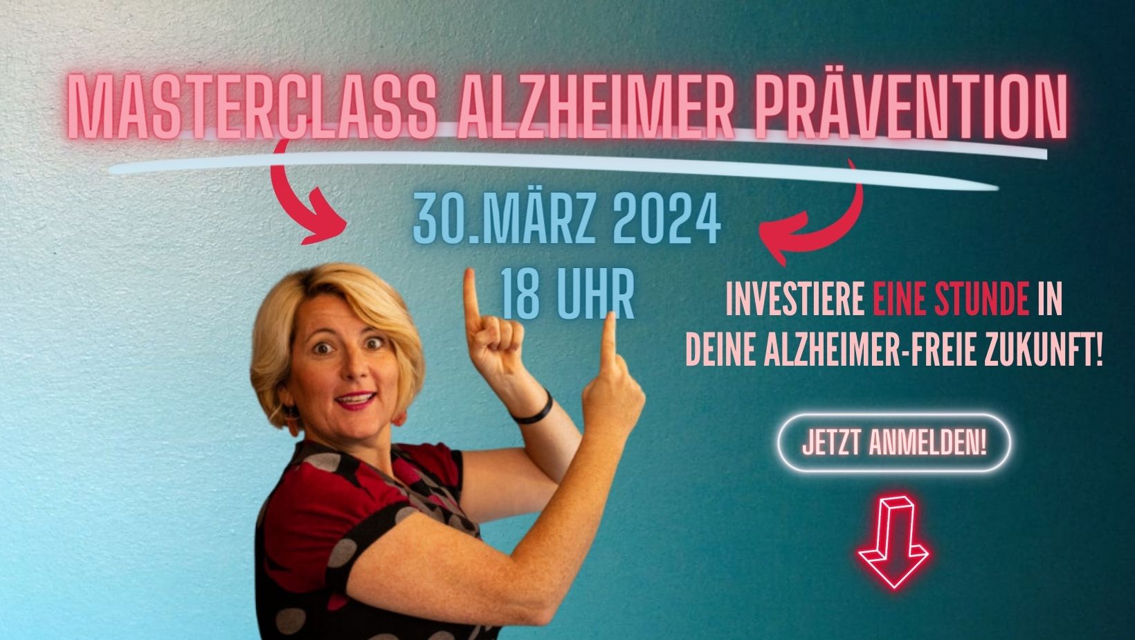 Barbara gibt Hinweis auf Masterclass Alzheimer Prävention
