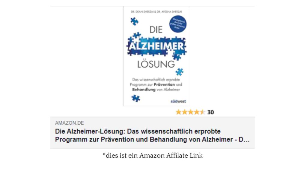 Das Amazonbild vom Buch die Alzheimer Lösung 