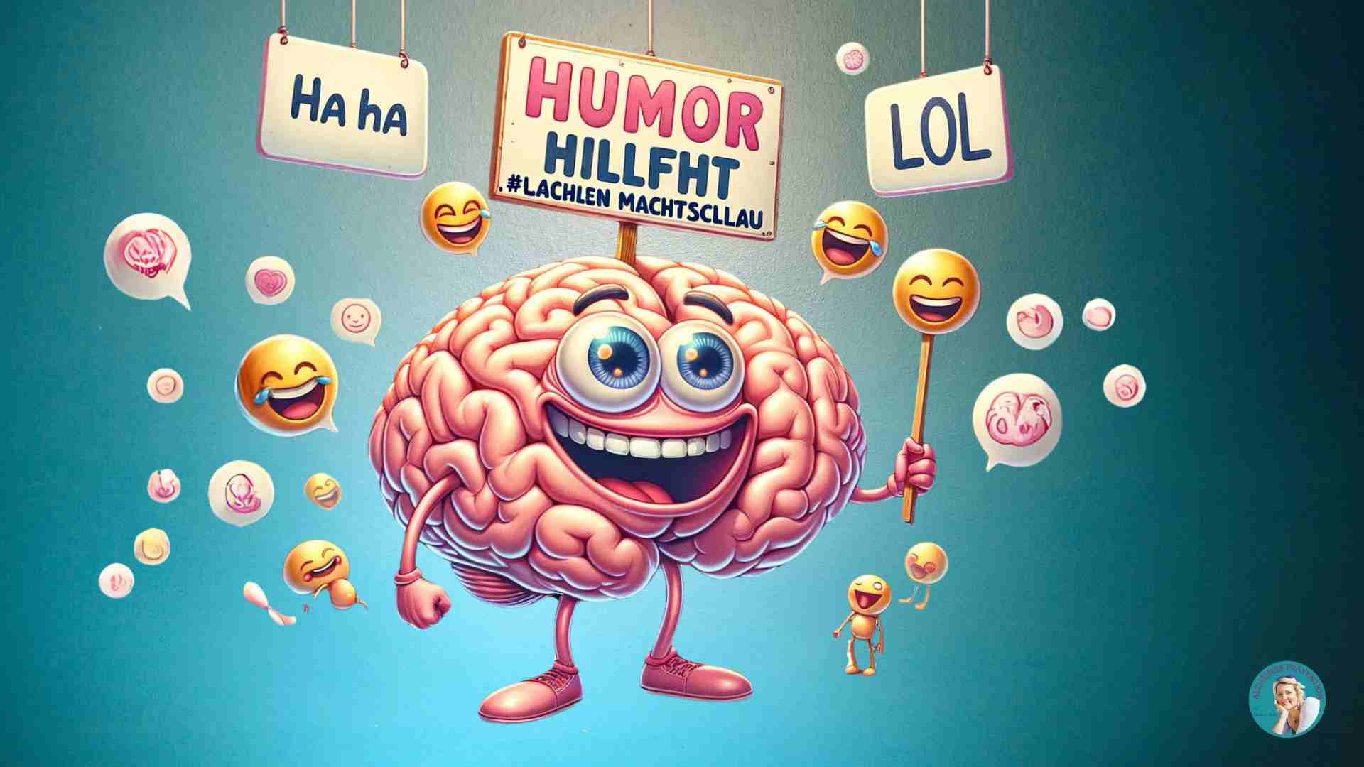 Ein von ChatGPT erstelltes Bild eines lachenden Gehirns